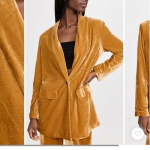 endless rose Velvet Single Breasted Blazer